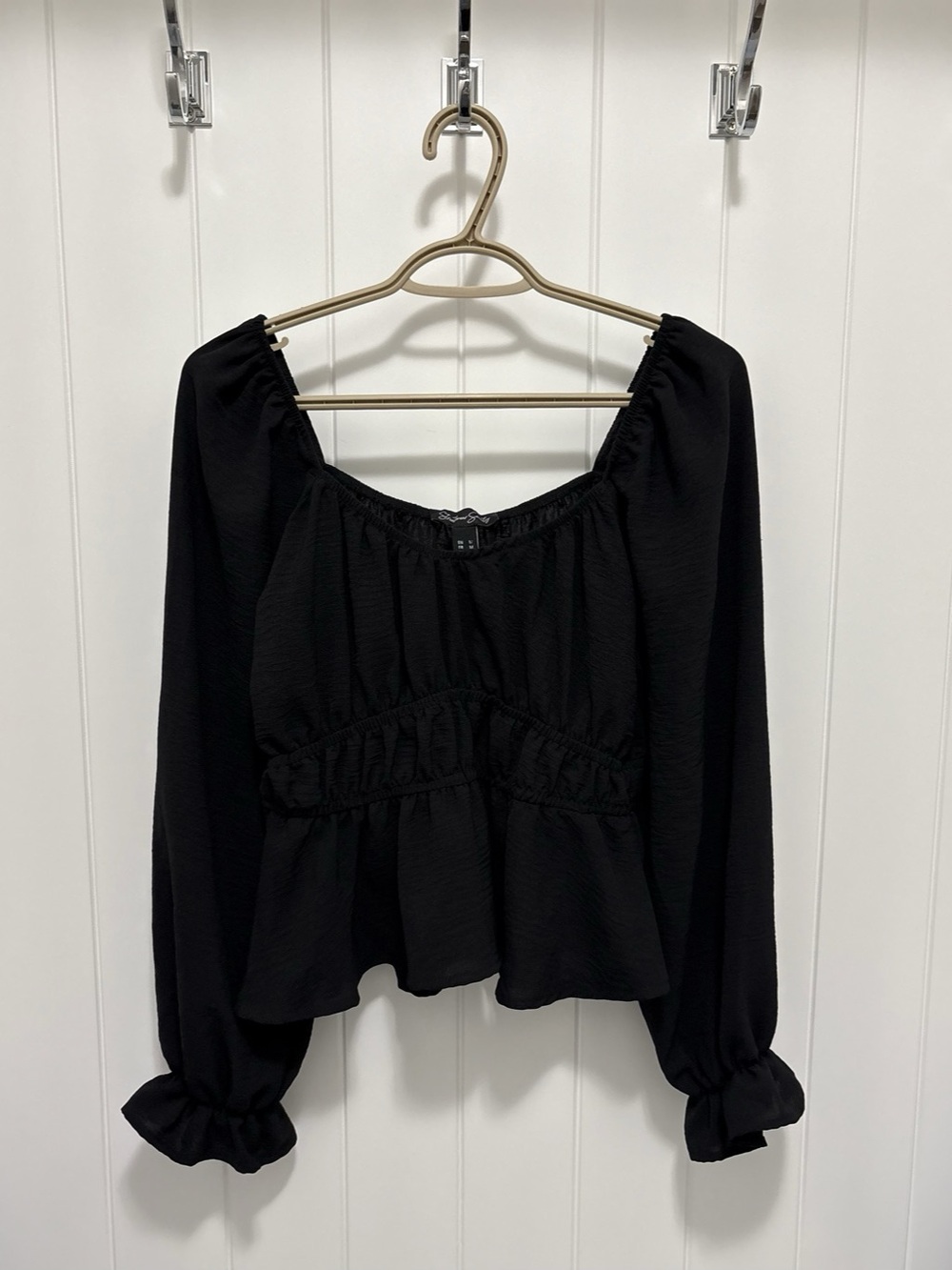 Streetwear Society Black Ruched Blouse